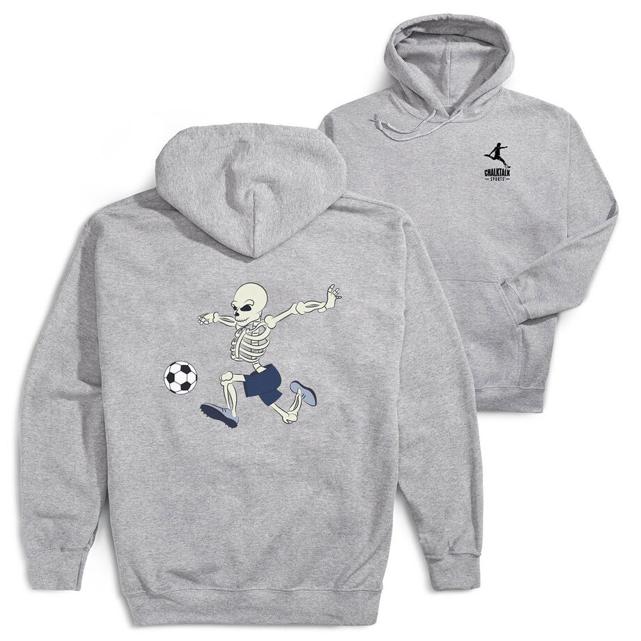 Soccer Hooded Sweatshirt - Skeleton Striker (Back Design)