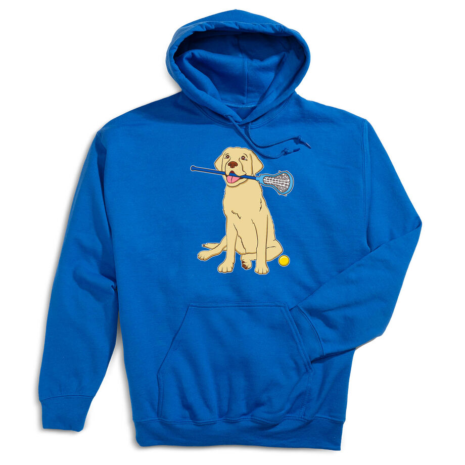 Girls Lacrosse Hooded Sweatshirt - Chase The Lax Dog