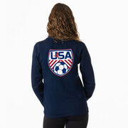 Soccer Tshirt Long Sleeve - Soccer USA (Back Design)