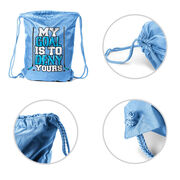 Hockey Sport Pack Cinch Sack My Goal Is To Deny Yours (Blue/Black)