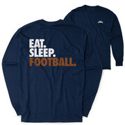 Football Tshirt Long Sleeve - Eat. Sleep. Football (Back Design)