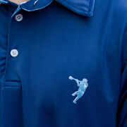 Guys Lacrosse Long Sleeve Polo Shirt - Lax Attack