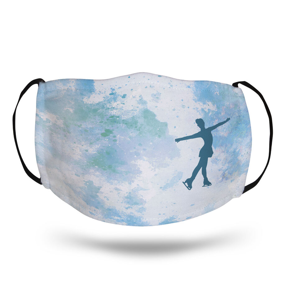Figure Skating Face Mask - Figure Skater with Tie-Dye