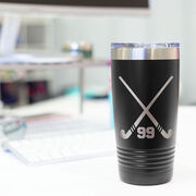 Field Hockey 20 oz. Double Insulated Tumbler - Personalized Crossed Sticks