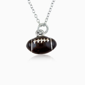 Football Enamel Football Pendant Necklace