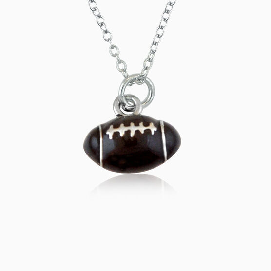Football Enamel Football Pendant Necklace