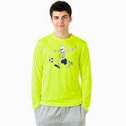 Soccer Long Sleeve Performance Tee - Skeleton Striker