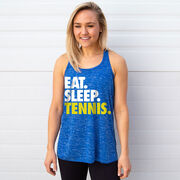 Tennis Flowy Racerback Tank Top - Eat Sleep Tennis (Bold)