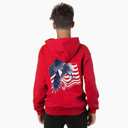 Guys Lacrosse Hooded Sweatshirt - Lacrosse Eagle (Back Design)