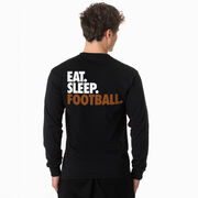 Football Tshirt Long Sleeve - Eat. Sleep. Football (Back Design)