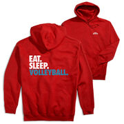 Volleyball Hooded Sweatshirt - Eat. Sleep. Volleyball. (Back Design)