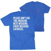 Lacrosse Short Sleeve T-Shirt - All Weekend Lacrosse (Back Design)