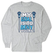 Guys Lacrosse Tshirt Long Sleeve - My Goal