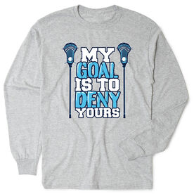 Guys Lacrosse Tshirt Long Sleeve - My Goal