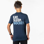 Hockey Short Sleeve T-Shirt - Eat. Sleep. Hockey (Back Design)