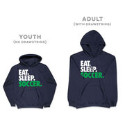 Soccer Hooded Sweatshirt - Eat. Sleep. Soccer.