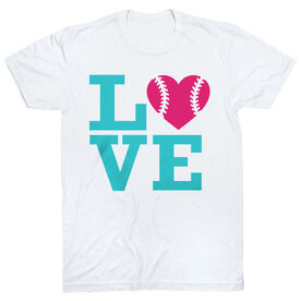 Softball T-Shirt Short Sleeve Love