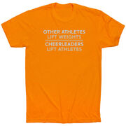 Cheerleading Short Sleeve T-Shirt - Cheerleaders Lift Athletes