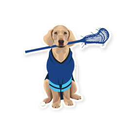 Guys Lacrosse Sticker - Laxer The Lax Dog