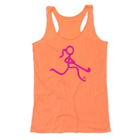 Field Hockey Women's Everyday Tank Top - Neon Pink Field Hockey Girl