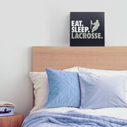 Guys Lacrosse Canvas Wall Art - Eat Sleep Lacrosse