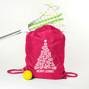 Lacrosse Drawstring Backpack - Merry Laxmas Tree