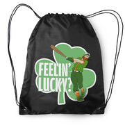 Baseball Drawstring Backpack - Feelin' Lucky Baseball