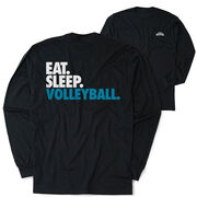 Volleyball Tshirt Long Sleeve - Eat. Sleep. Volleyball (Back Design)