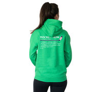 Hockey Hooded Sweatshirt - Hockey Mom Definition (Back Design) 