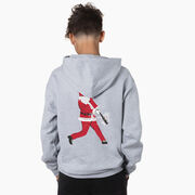 Baseball Hooded Sweatshirt - Home Run Santa (Back Design)