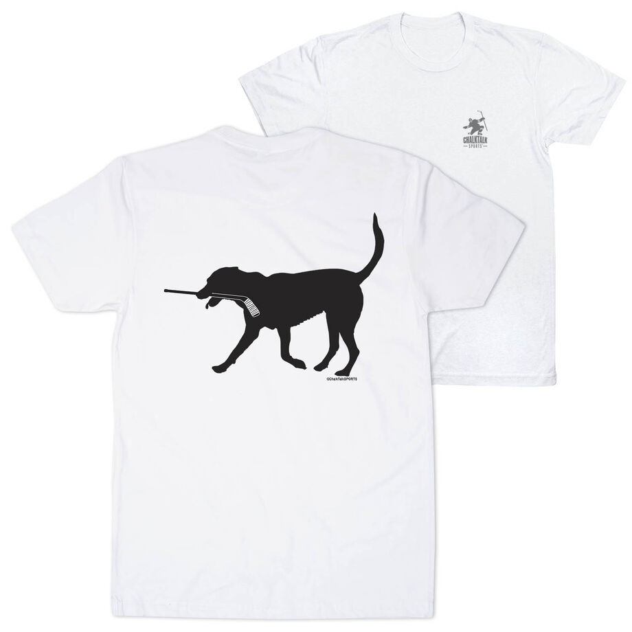 Hockey Short Sleeve T-Shirt - Howe the Hockey Dog (Back Design)