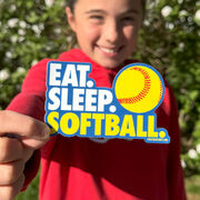 Softball Sticker - Eat Sleep Softball