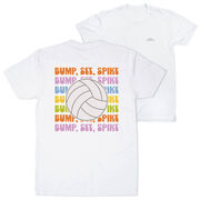 Volleyball Short Sleeve T-Shirt - Bump, Set, Spike (Back Design)