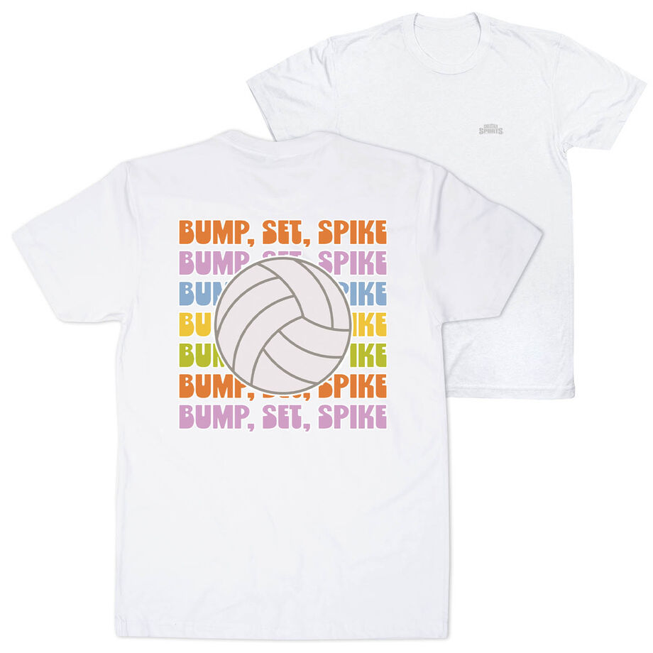 Volleyball Short Sleeve T-Shirt - Bump, Set, Spike (Back Design)