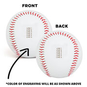 Engraved Baseball Front/Back - Custom Text