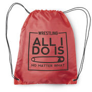 Wrestling Drawstring Backpack All I Do Is Pin