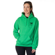 Girls Lacrosse Hooded Sweatshirt - Neon Lax Girl (Back Design)