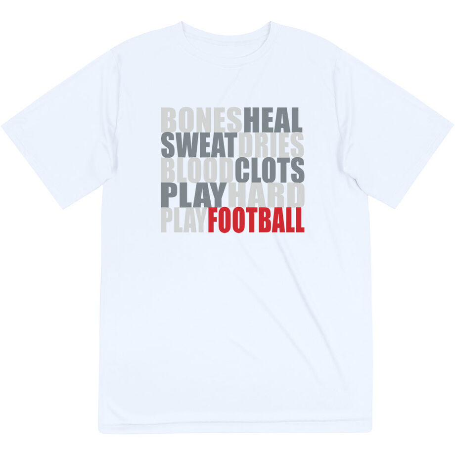 Football Short Sleeve Performance Tee - Bones Saying