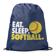 Softball Drawstring Backpack Eat. Sleep. Softball.