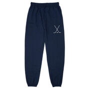 Hockey Fleece Sweatpants - Hockey Stick Silhouette