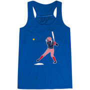 Softball Flowy Racerback Tank Top - Softball Star