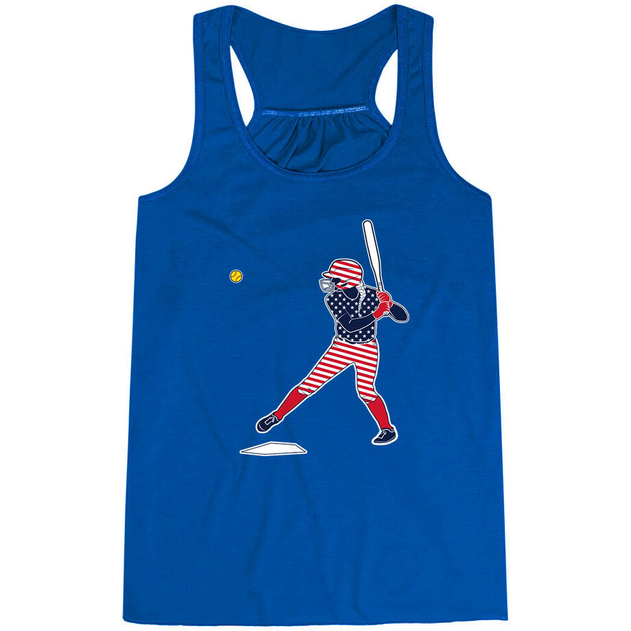 Softball Flowy Racerback Tank Top - Softball Star