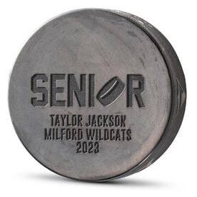Hockey Engraved Puck - Personalized Senior