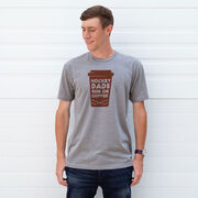 Hockey Short Sleeve T-Shirt - Hockey Dads Run On Coffee