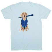 Baseball Short Sleeve T-Shirt - Dinger the Baseball Dog