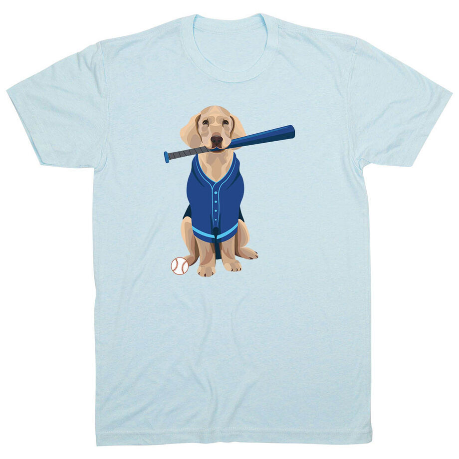 Baseball Short Sleeve T-Shirt - Dinger the Baseball Dog