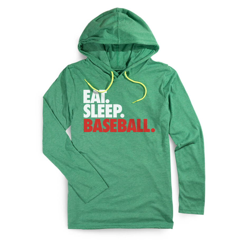 Men's Baseball Lightweight Hoodie - Eat Sleep Baseball Bold