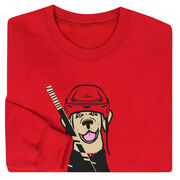 Hockey Crewneck Sweatshirt - Hunter the Hockey Dog