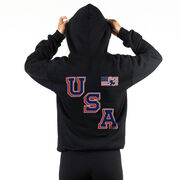 Hockey Hooded Sweatshirt - USA Gold (Back Design)
