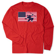 Hockey Tshirt Long Sleeve - Patriotic Hockey